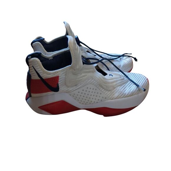 Nike LeBron Soldier XIV USA Sneaker Mens 11.5 White University Red Blue - Picture 2 of 7